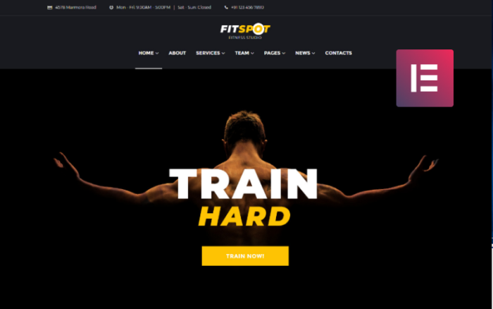 FitSpot - Fitness Studio WordPress Elementor Teması