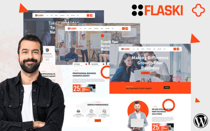 Flaksi Modern Easy Multipurpose Consulting WordPress Teması