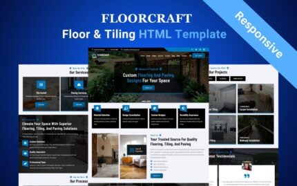 FloorCraft - Döşeme, Fayans, Kaplama Hizmetleri HTML5 Web Sitesi Şablonu