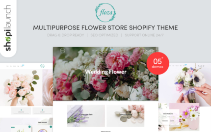 Floza - Çok Amaçlı Çiçek Mağazası Shopify Teması