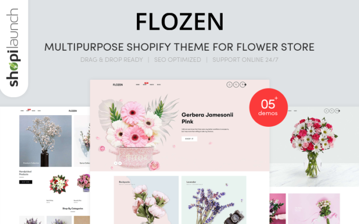 Flozen | Çok Amaçlı Çiçek Mağazası Shopify Teması