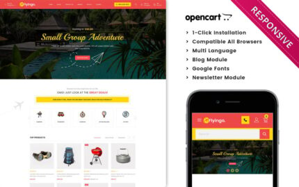 Flyingo - Mega Seyahat Mağazası Premium OpenCart Şablonu