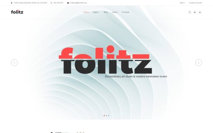 Folitz - Sanat Stüdyosu Minimalist Joomla Şablonu