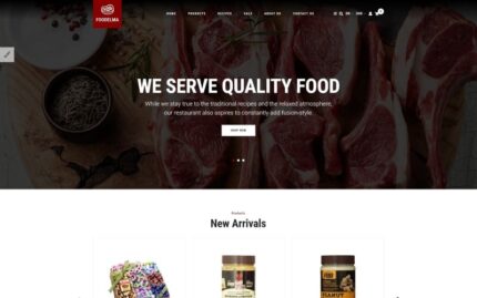 Foodelma - Delicious Food Online Store OpenCart Şablonu