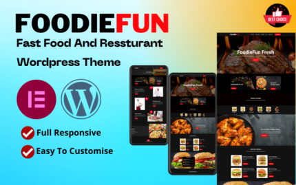 Foodiefun Fast Food Ve Resturant Tam Duyarlı Wordpress Teması