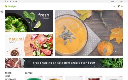 Foodiger - Grocery Store PrestaShop Teması