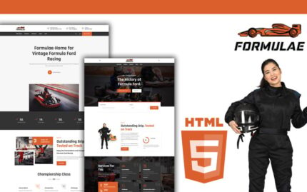 Formüller Karting ve Yarış HTML5 Web Sitesi Şablonu