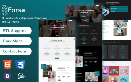 forsa | BT Çözümleri ve Çok Amaçlı Duyarlı HTML5 açılış sayfası Şablonu