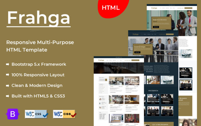 Frahga - Çok Amaçlı Önyükleme 5 HTML Şablonu