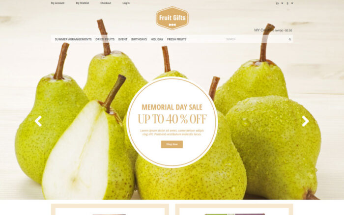 Fruit Gifts Magento Teması