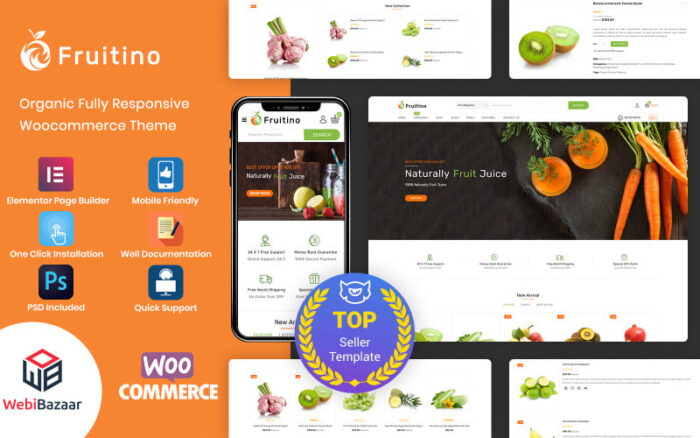 Fruitino - Food & Grocery Store WooCommerce Teması