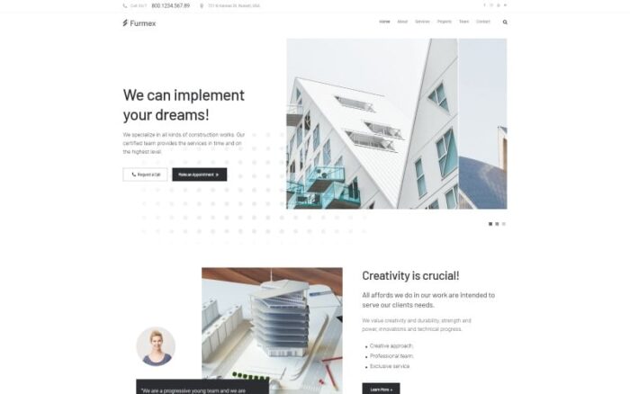 Furmex - Mimari Çok Amaçlı Modern WordPress Elementor Teması