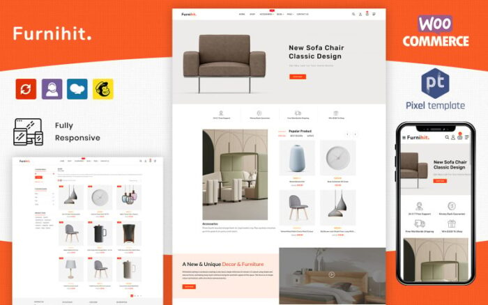 Furnihit - Modern Mobilya WordPress WooCommerce Mağazası