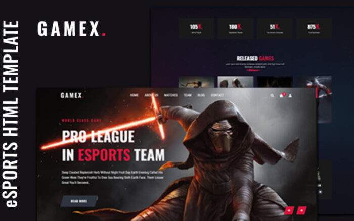 Gamex - eSports Html Şablonu