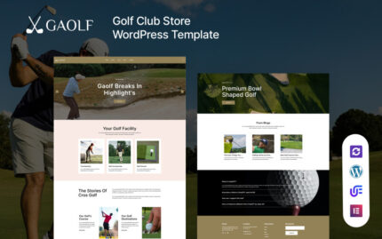 Gaolf - Golf Kulübü ve Sahası WordPress Elementor Teması