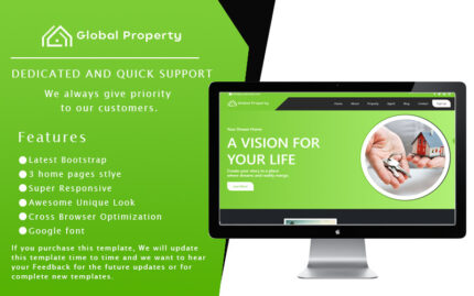 Global Property - Emlak Temiz Bootstrap HTML Web Sitesi Şablonu