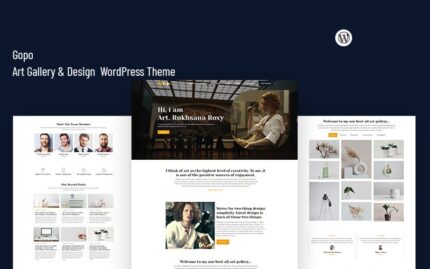 Gopo - Sanat Galerisi ve Tasarım WordPress Teması