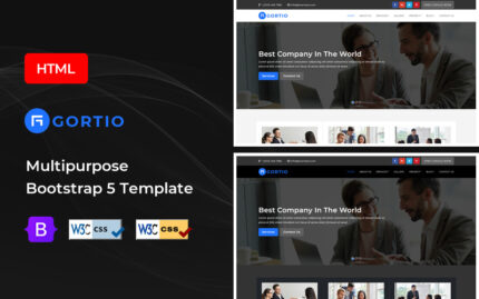 Gortio - Çok Amaçlı HTML5 Web Sitesi Şablonu