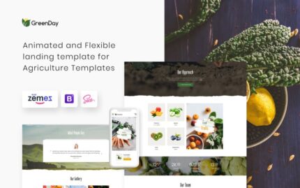 GreenDay - Organik Çiftlik Açılış Sayfası Şablonu