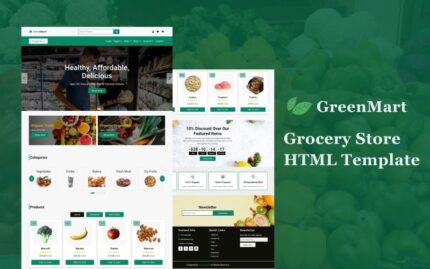 GreenMart - Bakkal Çok Sayfalı HTML Web Sitesi Şablonu