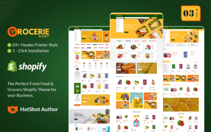 Grocerie Mart - Taze Yiyecek ve Market Shopify Teması