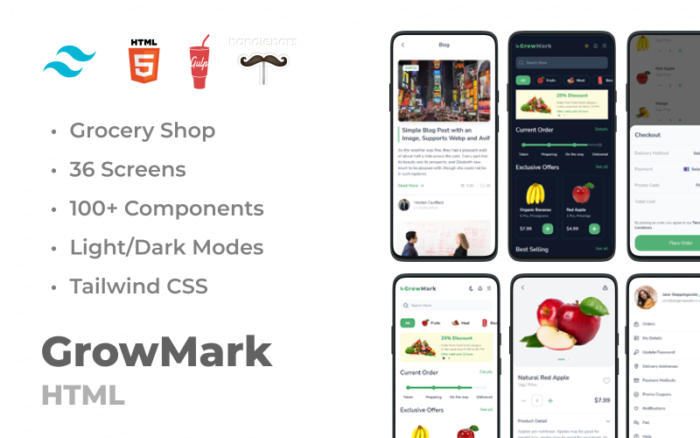 GrowMark - Market Tailwind HTML Şablonu