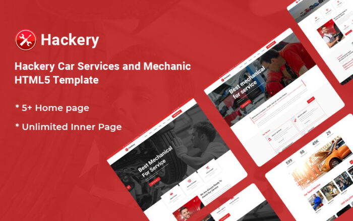 Hackery - Araba Hizmetleri ve Mekanik Duyarlı Web Sitesi Şablonu