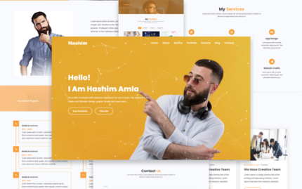 Hashim Kişisel Portföy HTML5 Açılış Sayfası Şablonu