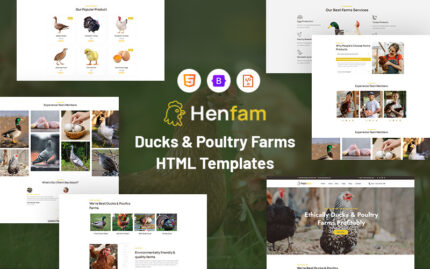 Henfam – Ördekler ve Kümes Hayvanları Çiftlikleri Web Sitesi Şablonu