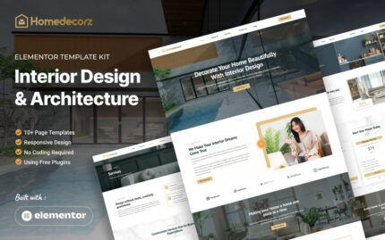 Homedecorz - İç Tasarım ve Mimarlık Elementor Şablon Seti