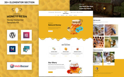 Honeyfresh - Honey Farm & Production Elementor WordPress Şablonu