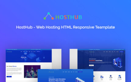 Hosthub Etki Alanı ve Barındırma HTML5 Duyarlı Şablonu