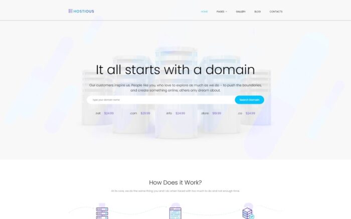 Hostious - Çok Sayfalı Hosting Modern Joomla Şablonu
