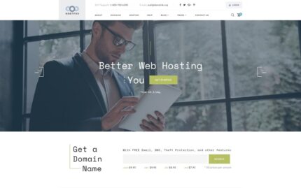 Hostpro - Etki Alanı ve Barındırma HTML Web Sitesi Şablonu