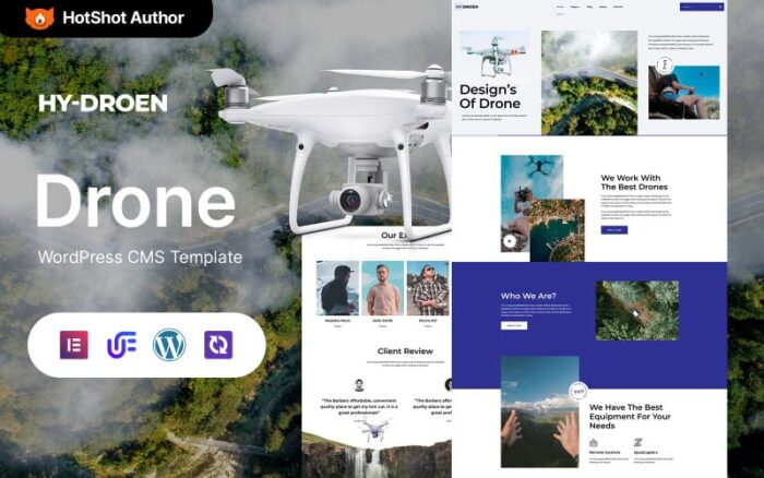 Hydroen - Drone Startup And Copter WordPress Elementor Teması