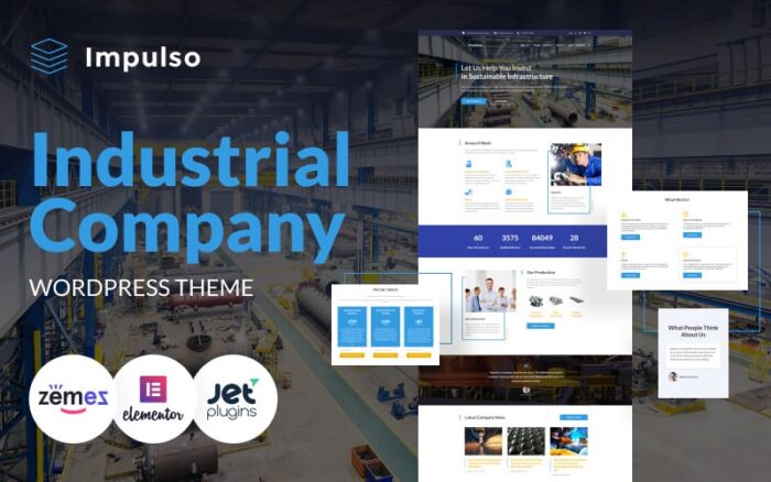 Impulso - Sanayi Şirketi WordPress Elementor Teması
