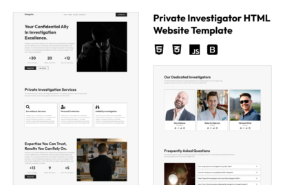 Inkognito - Özel Dedektiflik Bürosu Web Sitesi Şablonu