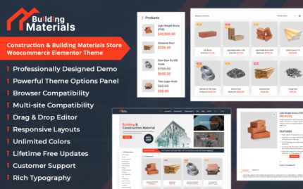 İnşaat ve Yapı Malzemeleri Mağazası WooCommerce Elementor Teması