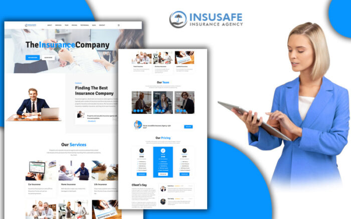 Insusafe Sigorta Paketi Açılış Sayfası HTML5 Şablonu