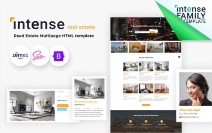 Intense - Emlak HTML5 Web Sitesi Şablonu