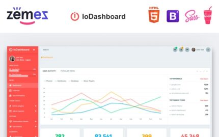 IoDashboard - Sezgisel Kontrol Paneli Yönetici Şablonu