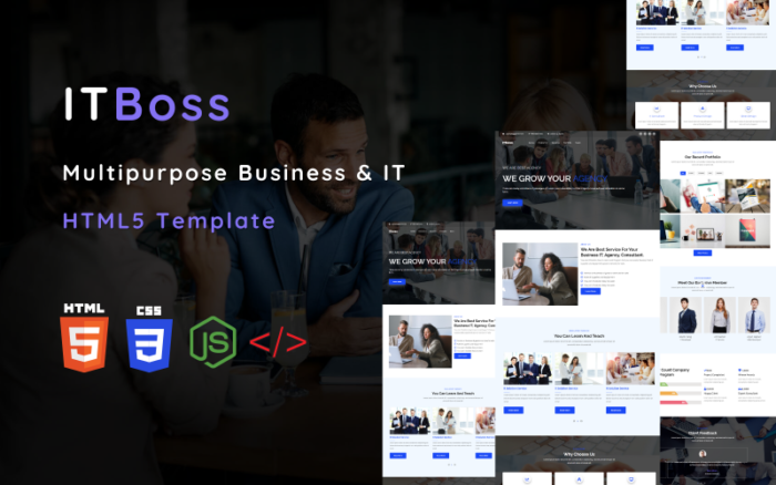 ITboss - Çok Amaçlı İşletme ve BT Çözümü HTML5 Şablonu