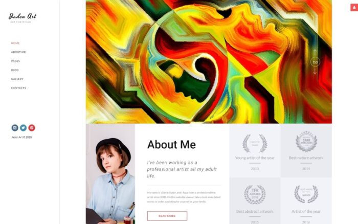 Jaden Art - Art Portfolio Joomla Şablonu