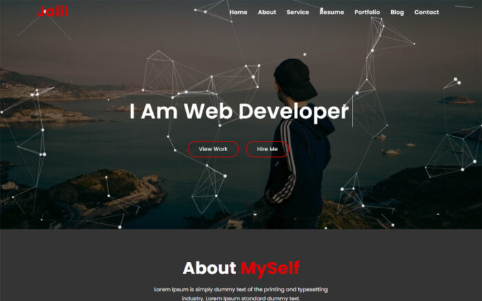 Jalil Kişisel Portföy HTML5 Açılış Sayfası Şablonu