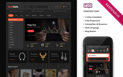 Jewelbelle - The Mega Jewelry Store WooCommerce Teması