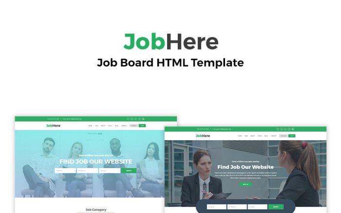 JobHere - İş Panosu Web Sitesi Şablonu