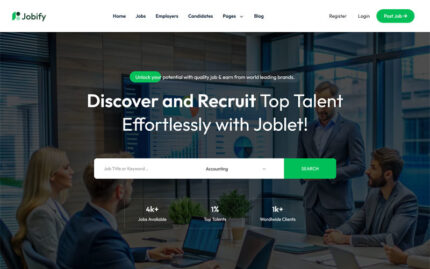 Jobify - İş Panosu, Serbest Çalışan Pazarı HTML Şablonu