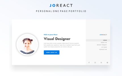 Joreact - Kişisel Portföy Önyükleme Açılış Sayfası Şablonu