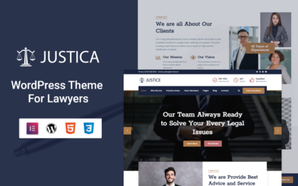 Justica - Duyarlı Adalet Firması WordPress Teması