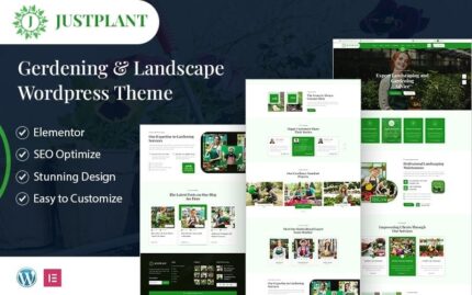 Justplant - Bahçecilik ve Peyzaj Elementor WordPress Teması